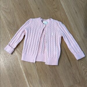 Ralph Lauren Pink Cable Knit Girls Cardigan Sweater sz 18months
